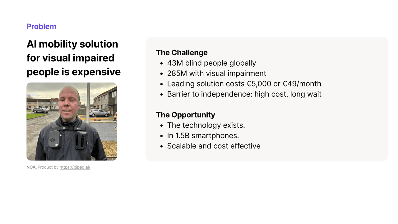 AI mobility solution for visual impaired people is expensive